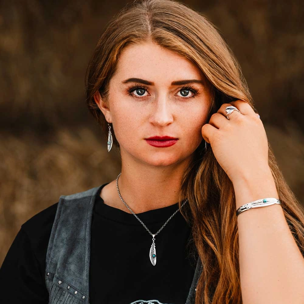 Montana Silversmith Solo Flight Turquoise Feather Earrings