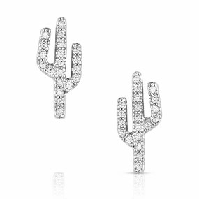 Montana Silversmith Sparkling Saguaro Earrings texture-rose-gold  