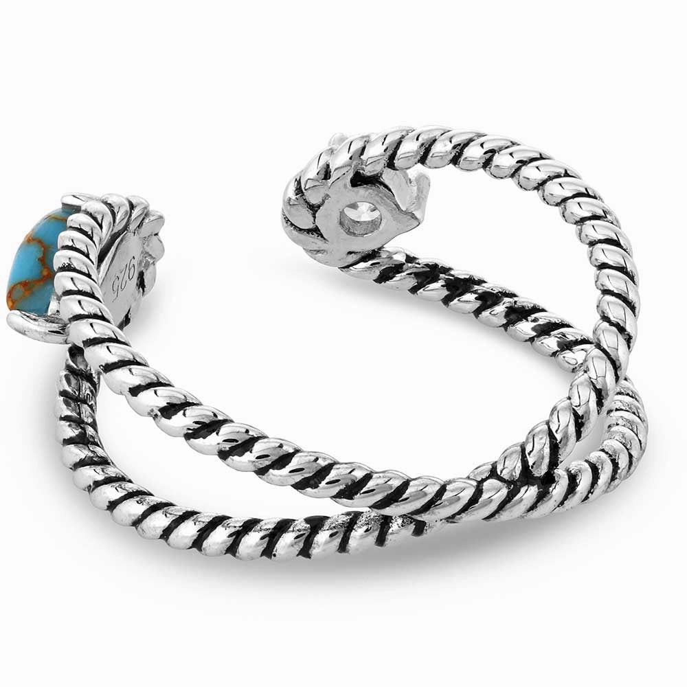 Montana Silversmith Stars and Sky Crystal Turquoise Open Ring