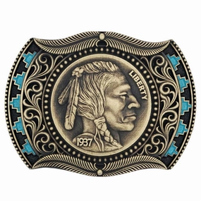 Montana Silversmith Wind and Spirit Attitude Buckle texture-rose-gold  