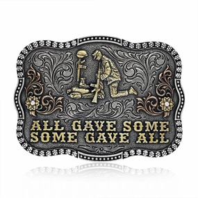 Montana Silversmiths All Gave Some Rememberance Attitude Buckle texture-rose-gold  