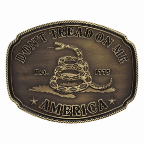 Montana Silversmiths American Gadsden Don't Tread on Me Heritage Attitude Buckle texture-rose-gold  