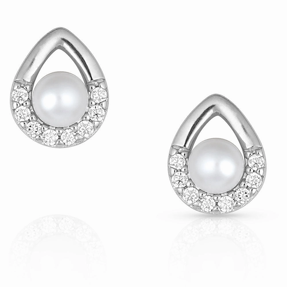 Montana Silversmiths Cradled Sparkle Stud Earrings texture-rose-gold  