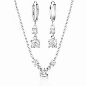 Montana Silversmiths Crystal Addition Jewelry Set texture-rose-gold  