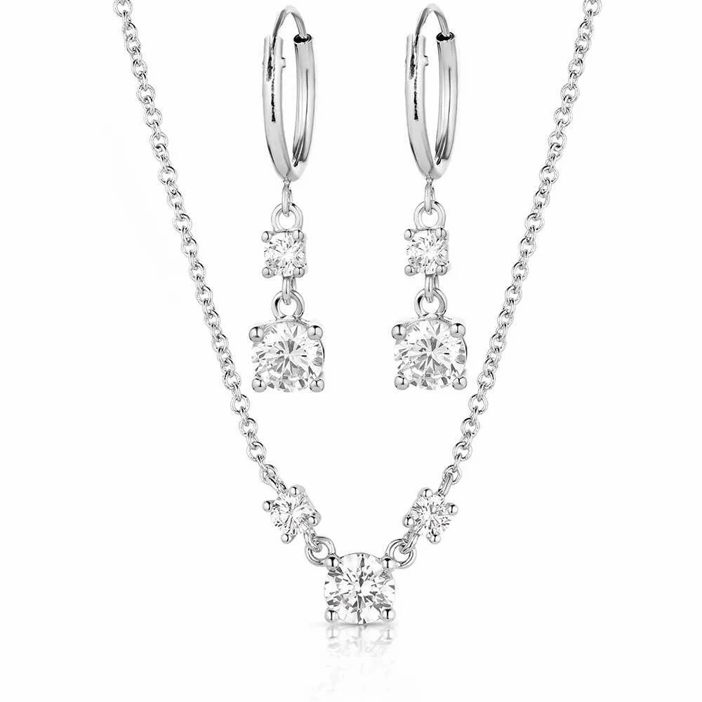 Montana Silversmiths Crystal Addition Jewelry Set texture-rose-gold  