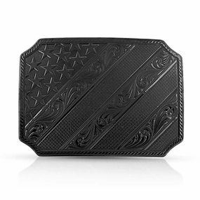 Montana Silversmiths Dawn's Early Light Gunmetal Belt Buckle texture-rose-gold  