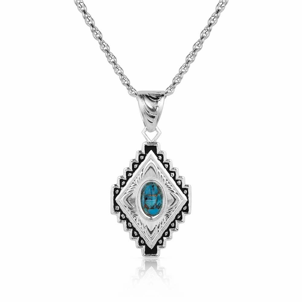 Montana Silversmiths Diamond of the West Turquoise Necklace texture-rose-gold  