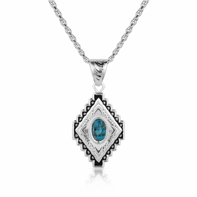 Montana Silversmiths Diamond of the West Turquoise Necklace texture-rose-gold  