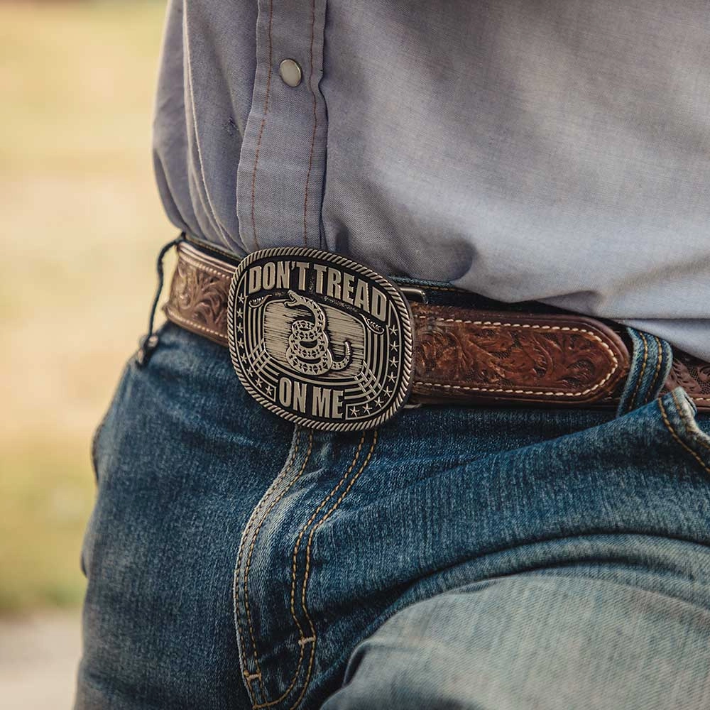 Montana Silversmiths Don't Tread On Me Roped Attitude Buckle