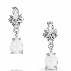 Montana Silversmiths Elegant Harmony White Opal Earrings texture-rose-gold  