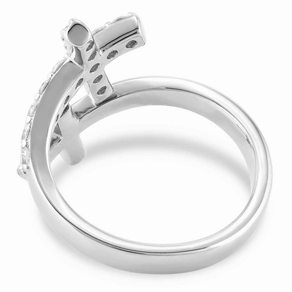 Montana Silversmiths Fearless Faith Crystal Cross Ring