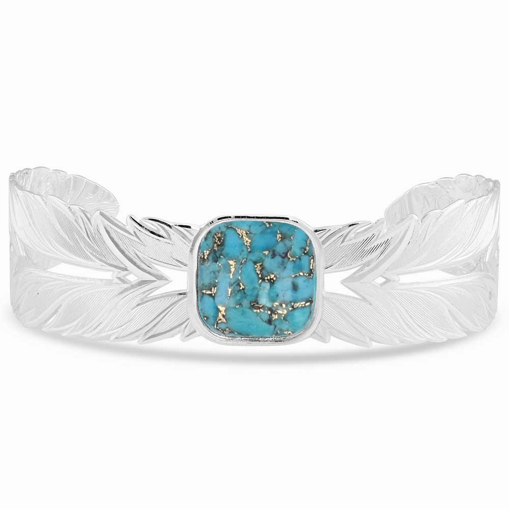 Montana Silversmiths Freedom Feather American Made Bracelet texture-rose-gold  