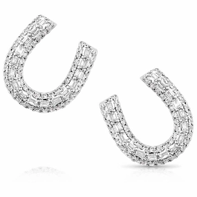Montana Silversmiths Frosted Luck Crystal Earrings texture-rose-gold  