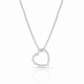 Montana Silversmiths Hanging On Heartstring Necklace texture-rose-gold  