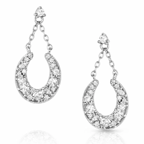 Montana Silversmiths Intentional Luck Crystal Drop Earrings texture-rose-gold  