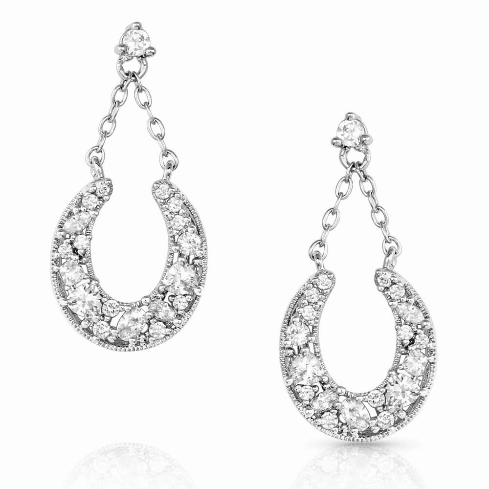 Montana Silversmiths Intentional Luck Crystal Drop Earrings texture-rose-gold  