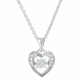 Montana Silversmiths Let's Dance A Little Dance Heart Necklace texture-rose-gold  