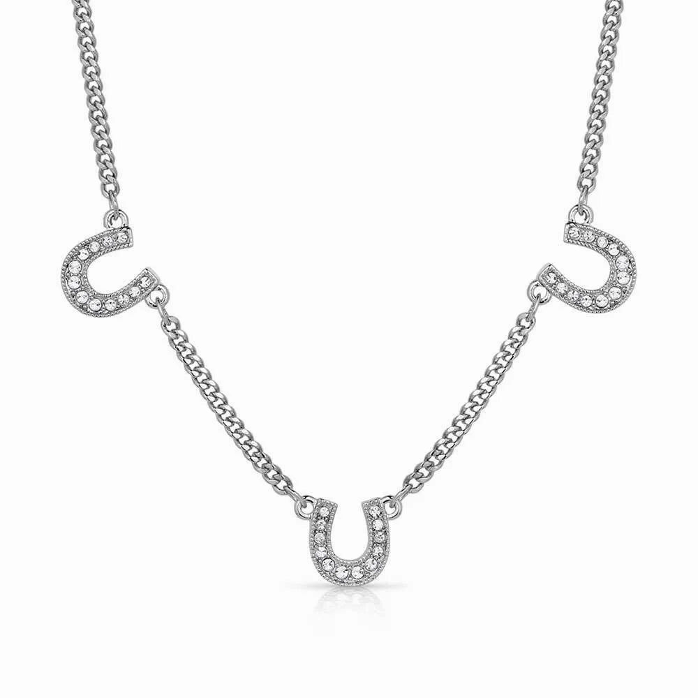 Montana Silversmiths Luck's Coming Around Necklace texture-rose-gold  
