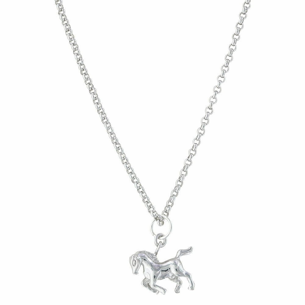 Montana Silversmiths Prancing Horse Necklace texture-rose-gold  