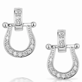 Montana Silversmiths Ride in Style Crystal Earrings texture-rose-gold  