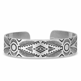 Montana Silversmiths Shimmering Depths Geometric Cuff Bracelet texture-rose-gold  