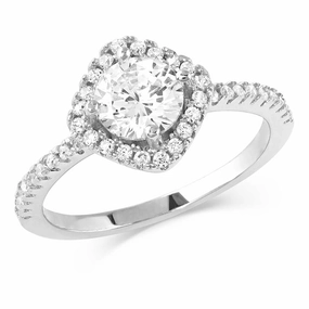 Montana Silversmiths Squarely Perfect Haloed Ring texture-rose-gold  