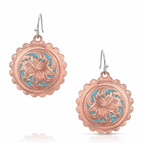 Montana Silversmiths Sunlight Earrings texture-rose-gold  