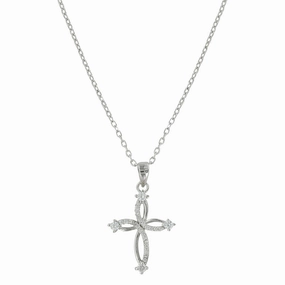 Montana Silversmiths Tangled Arms Cross Necklace texture-rose-gold  