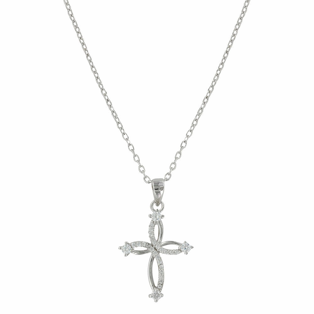 Montana Silversmiths Tangled Arms Cross Necklace texture-rose-gold  