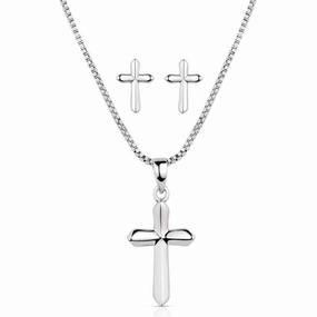 Montana Silversmiths True Belief Jewelry Set texture-rose-gold  