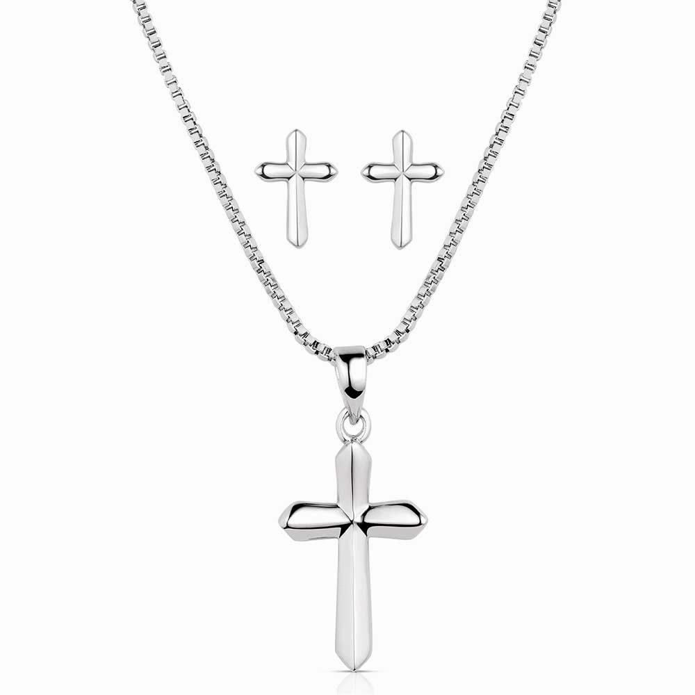 Montana Silversmiths True Belief Jewelry Set texture-rose-gold  