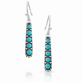 Montana Silversmiths Turquoise Cascade Earrings texture-rose-gold  