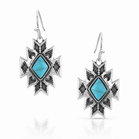 Montana Silversmiths Turquoise Star Pendant Earrings texture-rose-gold  