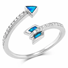 Montana Silversmiths Twisting Arrow Opal Ring texture-rose-gold  