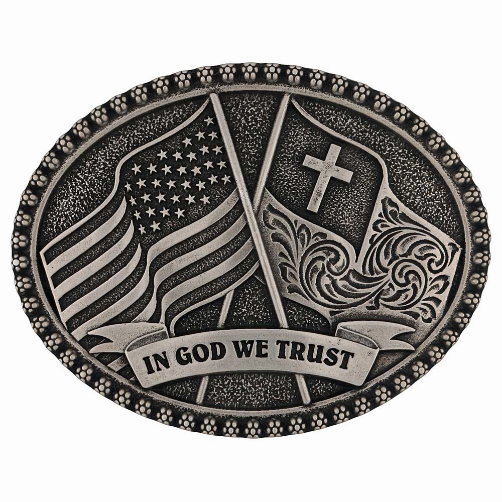 Montana Silversmiths We Trust Attitude Buckle texture-rose-gold  