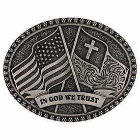 Montana Silversmiths We Trust Attitude Buckle texture-rose-gold  