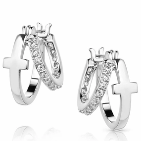 Montana Silversmiths Wrapped in Faith Crystal Earrings texture-rose-gold  