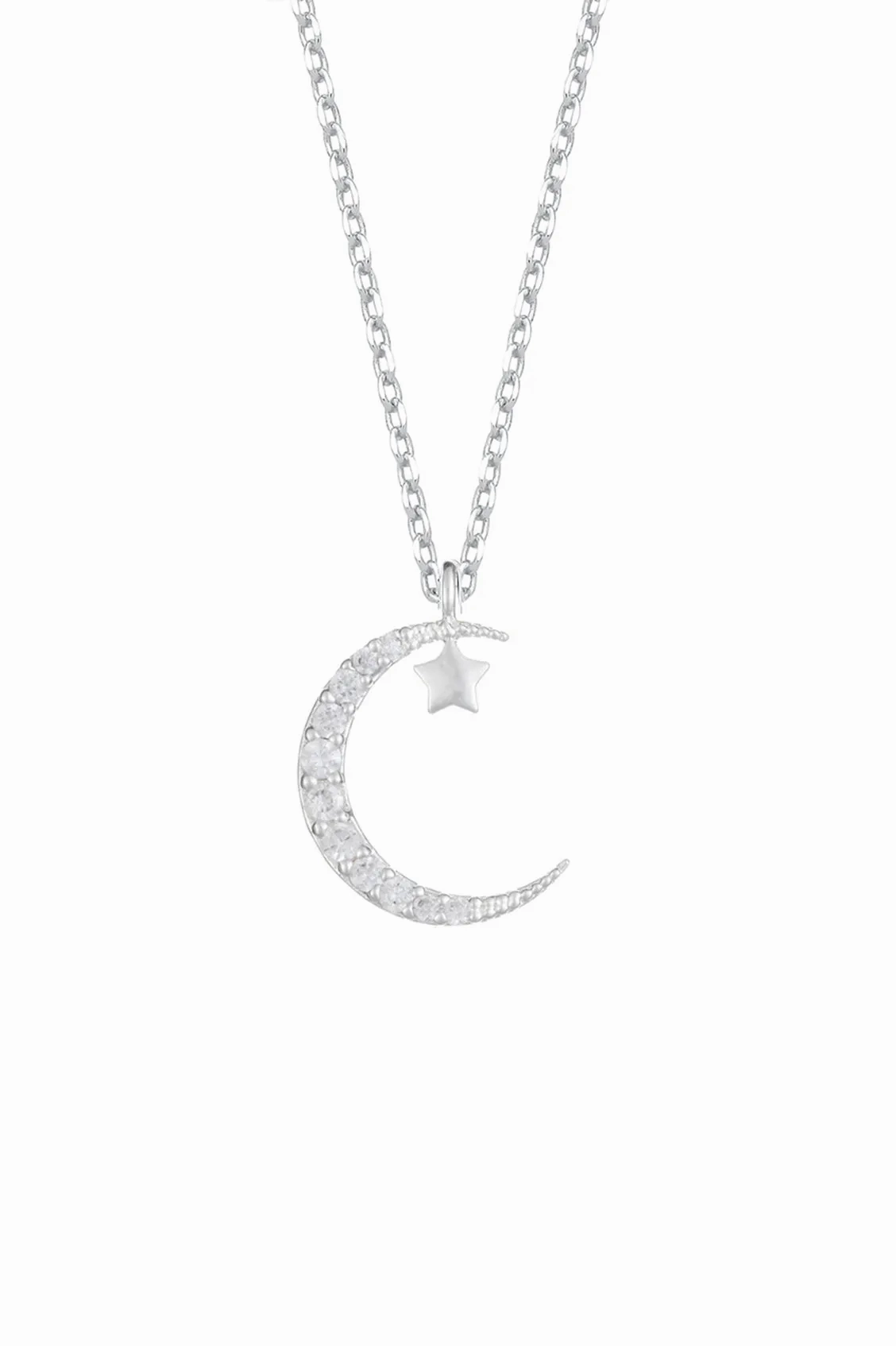 Moon and Star Necklace