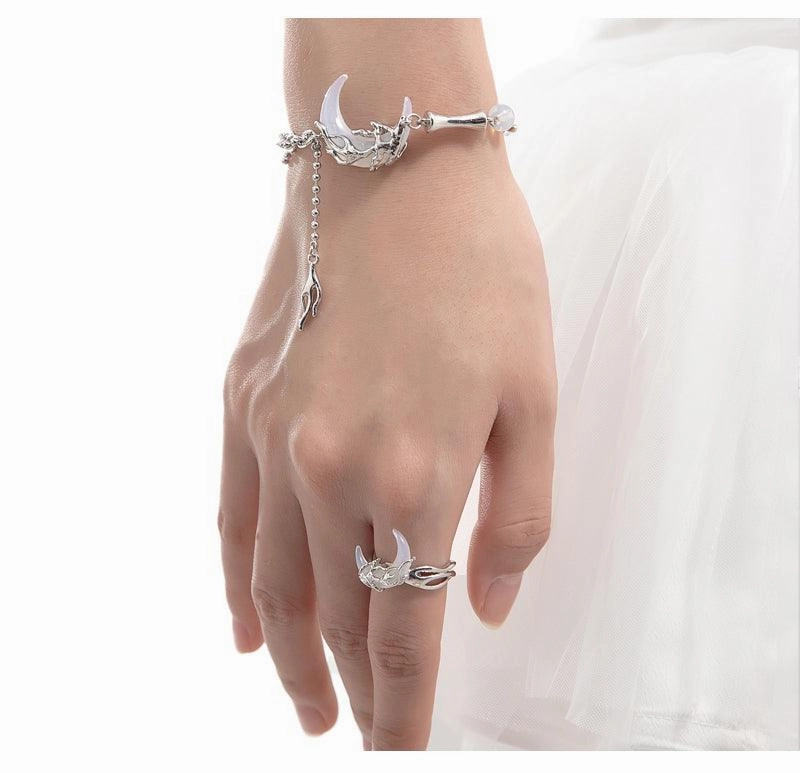 Moon Ring Tide Cool Spicy Girl's Index Finger