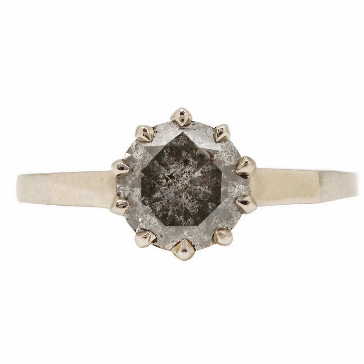 Moonlit Diamond Solitaire Ring