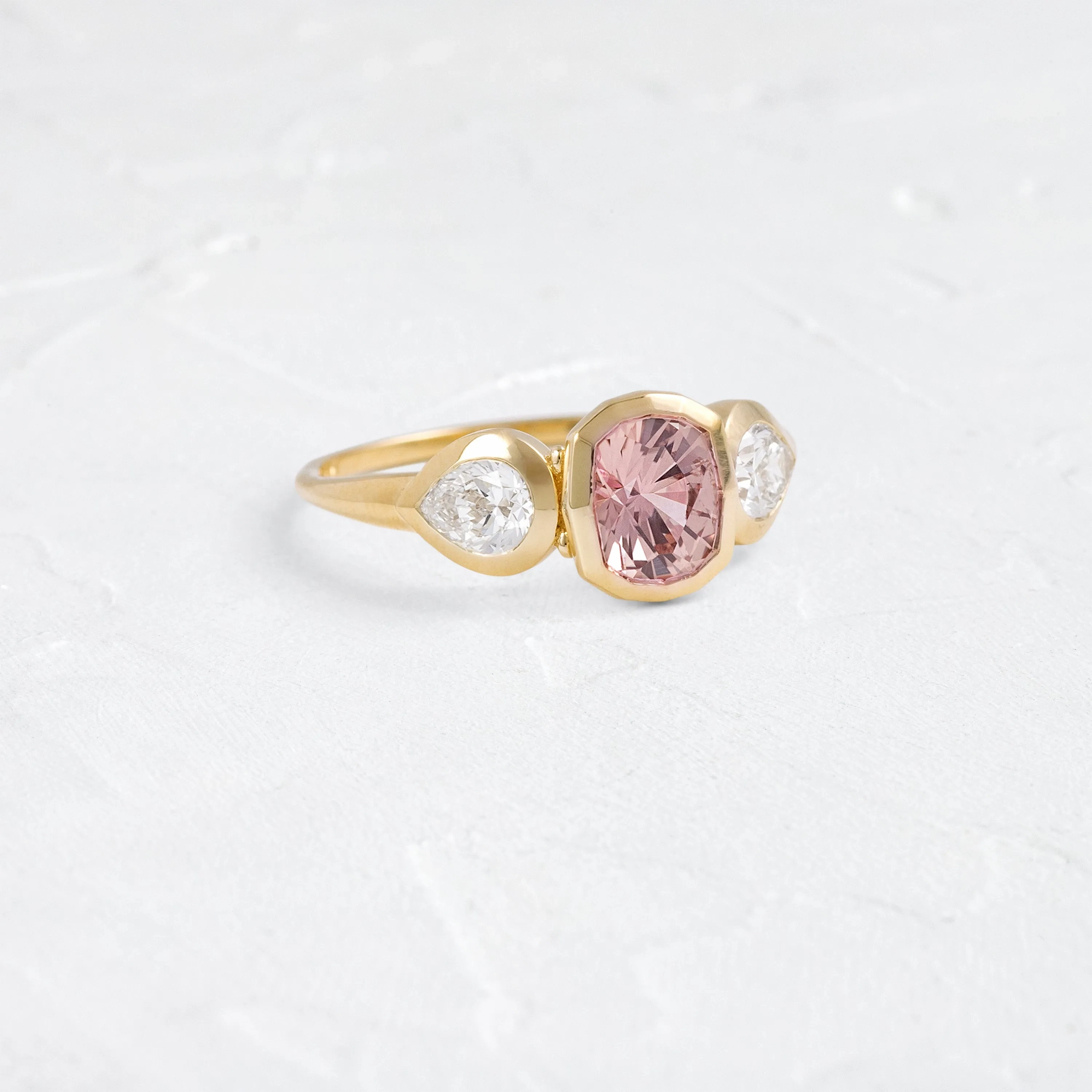 Moonrise Ring, 1.36ct. Pink Montana Sapphire