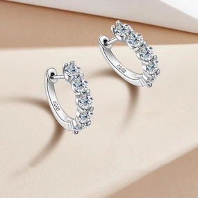 Mosan Diamond Earrings S925 Sterling Silver Ornaments 