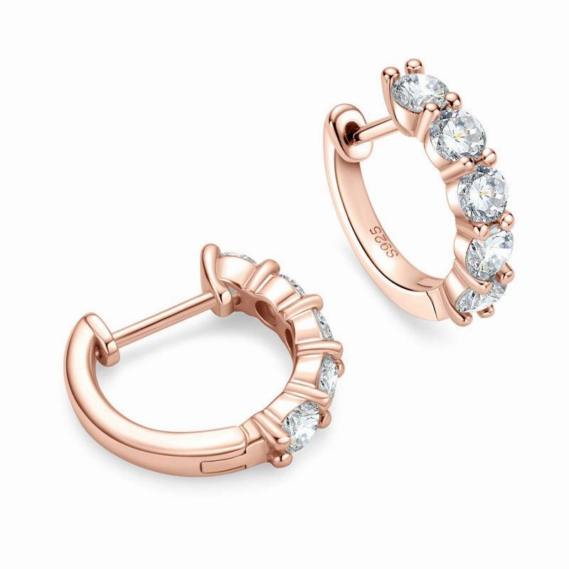 Mosan Diamond Earrings S925 Sterling Silver Ornaments