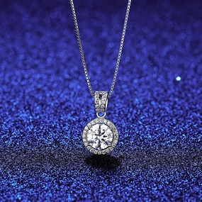 Mosang Necklace S925 Silver Pendant Female 