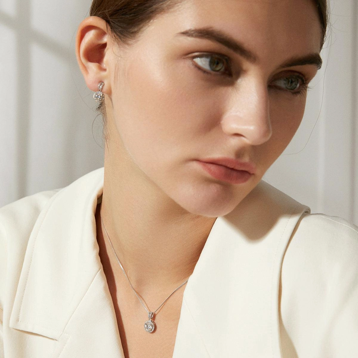 Mosang Necklace S925 Silver Pendant Female