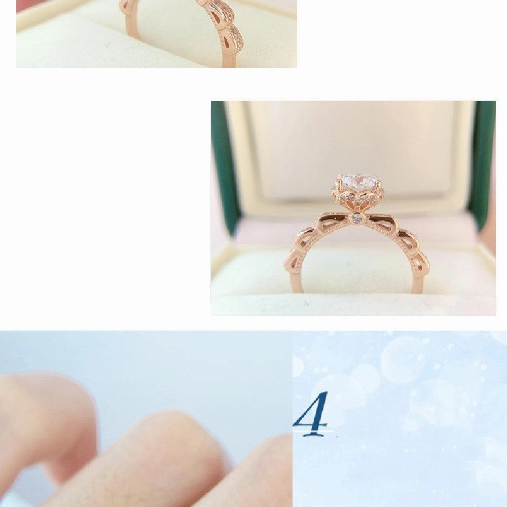 Mosonite Champagne Gold Diamond Ring
