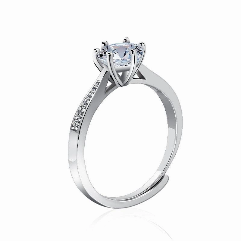 Mossanstone Ring S925 Silver 1 Carat