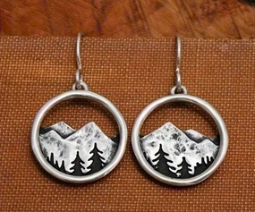 Mountains are Calling Earrings texture-rose-gold  