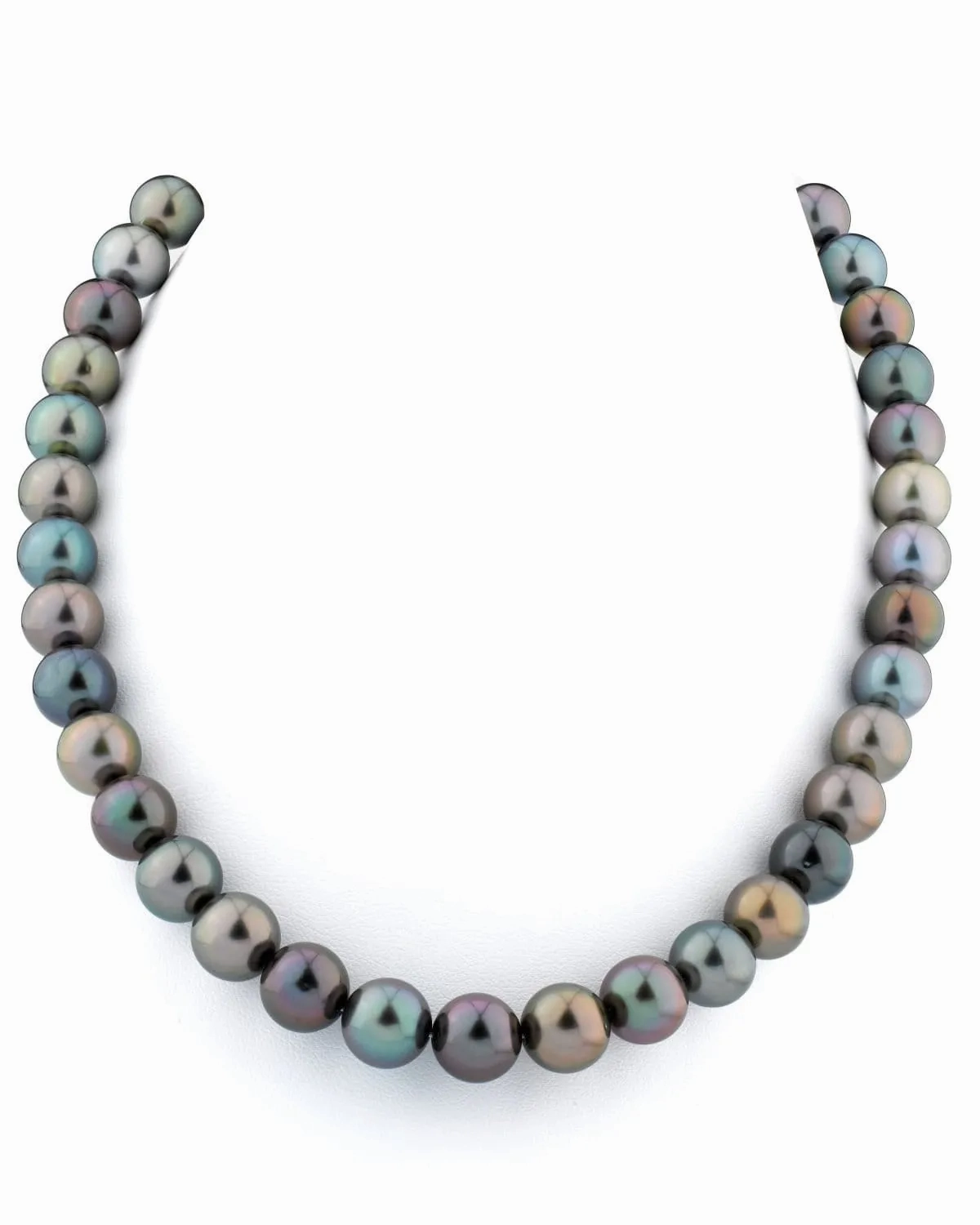 Multi-Color Tahitian Pearl Necklace, 10.0-11.0mm