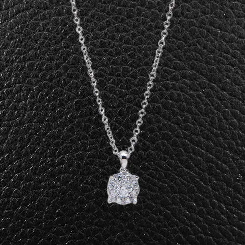 Multi-Diamond Pendant with Chain